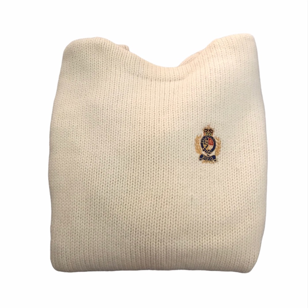 Polo Ralph Lauren 90s Vintage Wool Cream Sweater